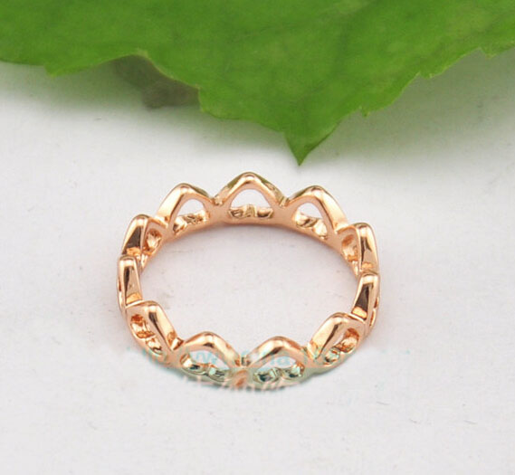 Pierced Love Heart Rose Gold Ring